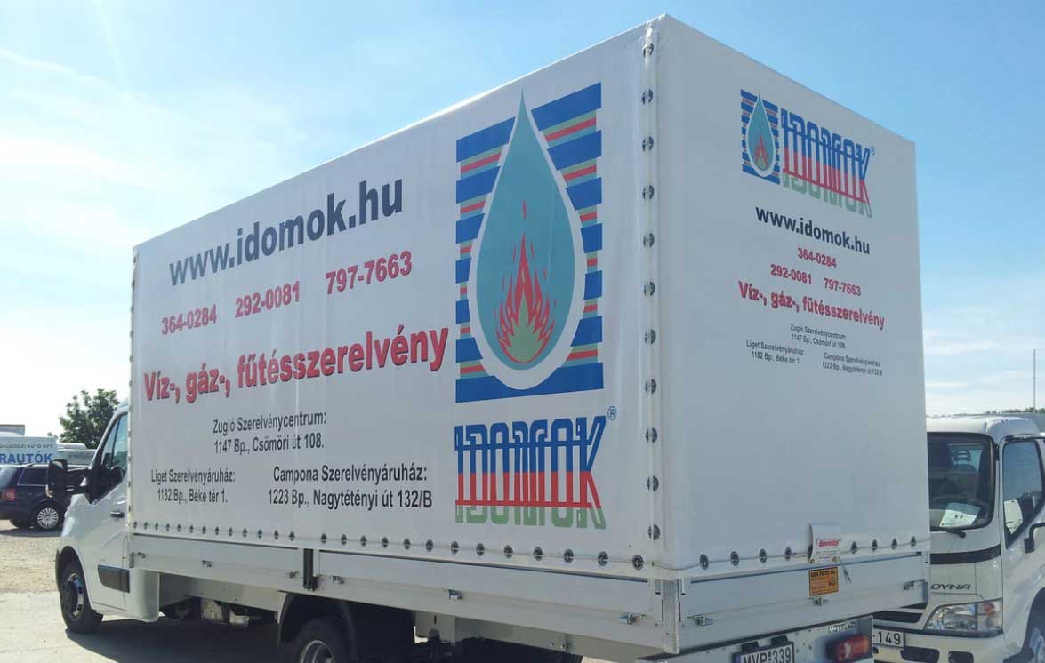 teherautó ponyva készítés
